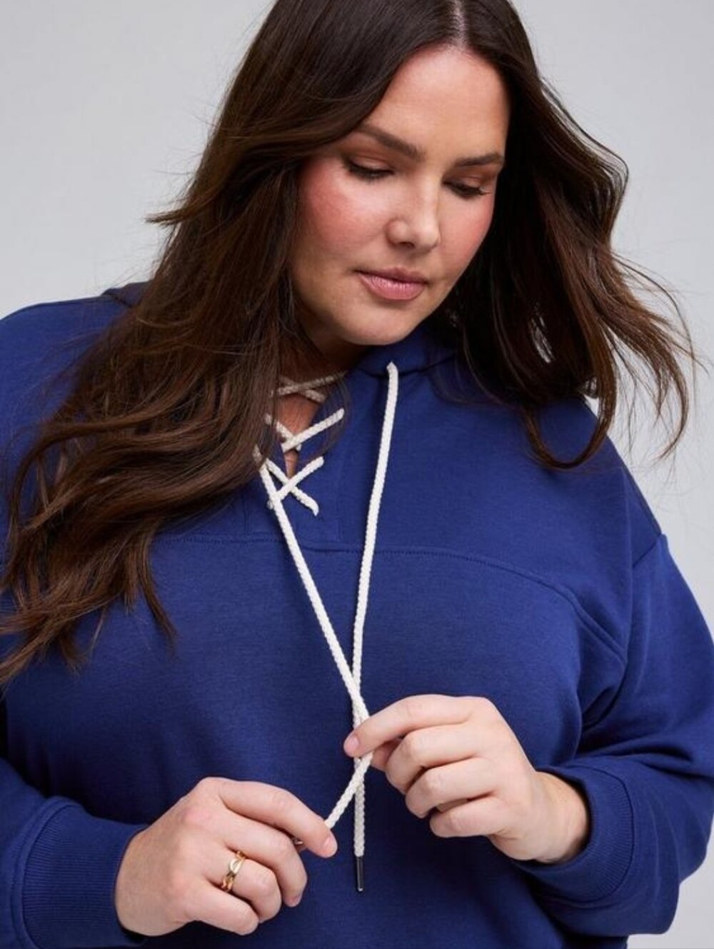 NWT Torrid Belle Isle Lace Up Hoodie Size 4 - Picture 4 of 6